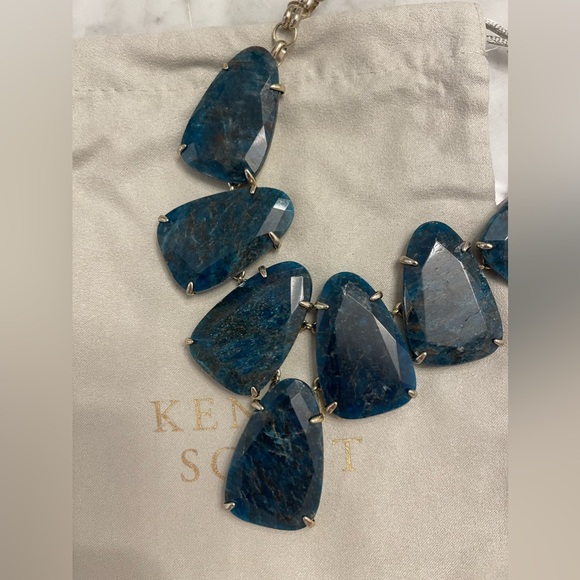 Kendra Scott Harlow Aqua 14K gold Necklace - Picture 6 of 10